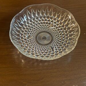 Anchor Hocking 1960s three footed candy dish